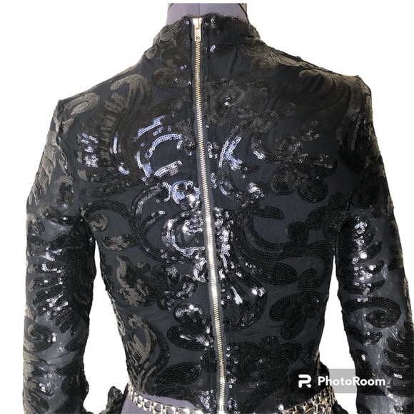 🔥SALE🔥Crop top sequin pant suit - Picture 3 of 10